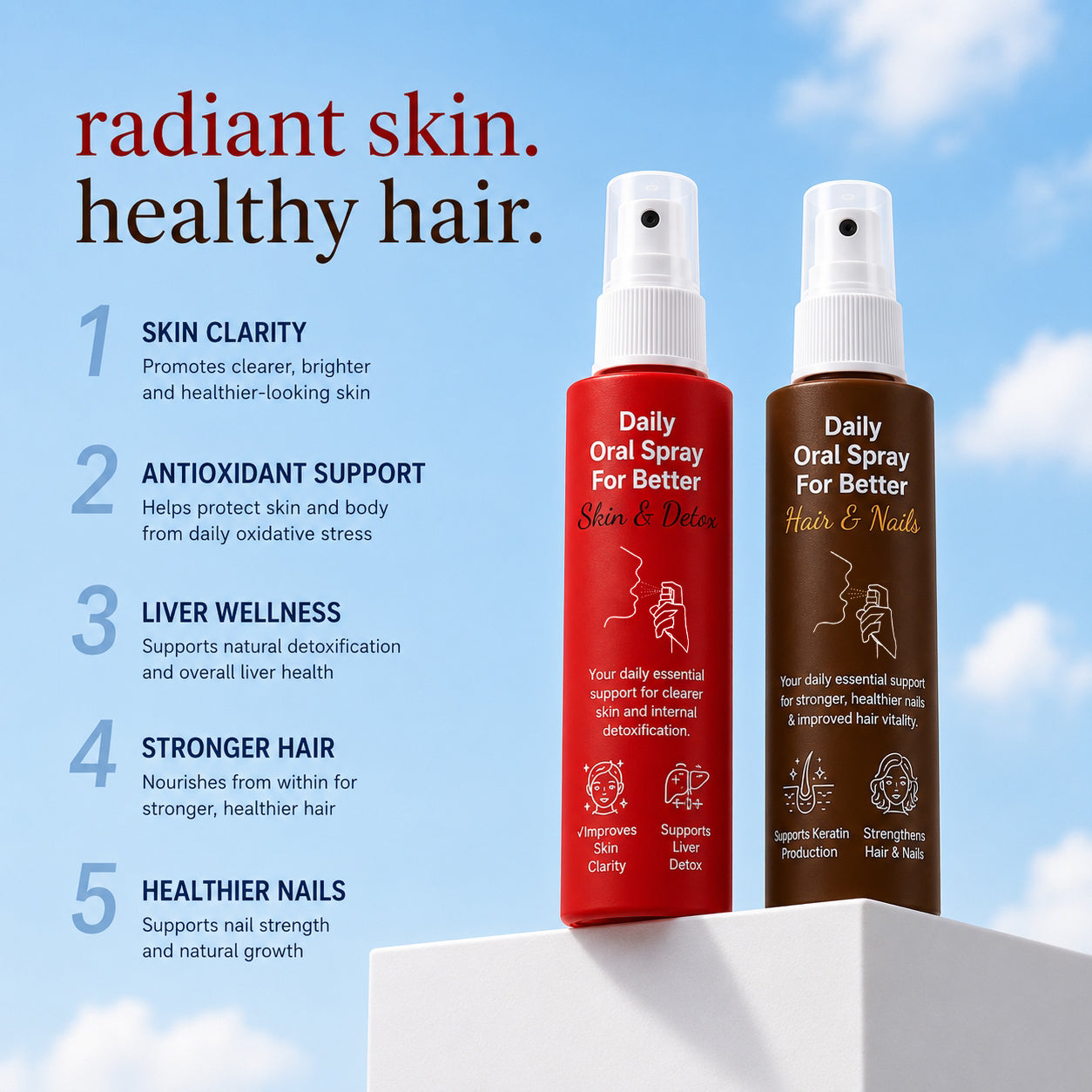 Skin and Hair Health Combo | Glutathione + Biotin