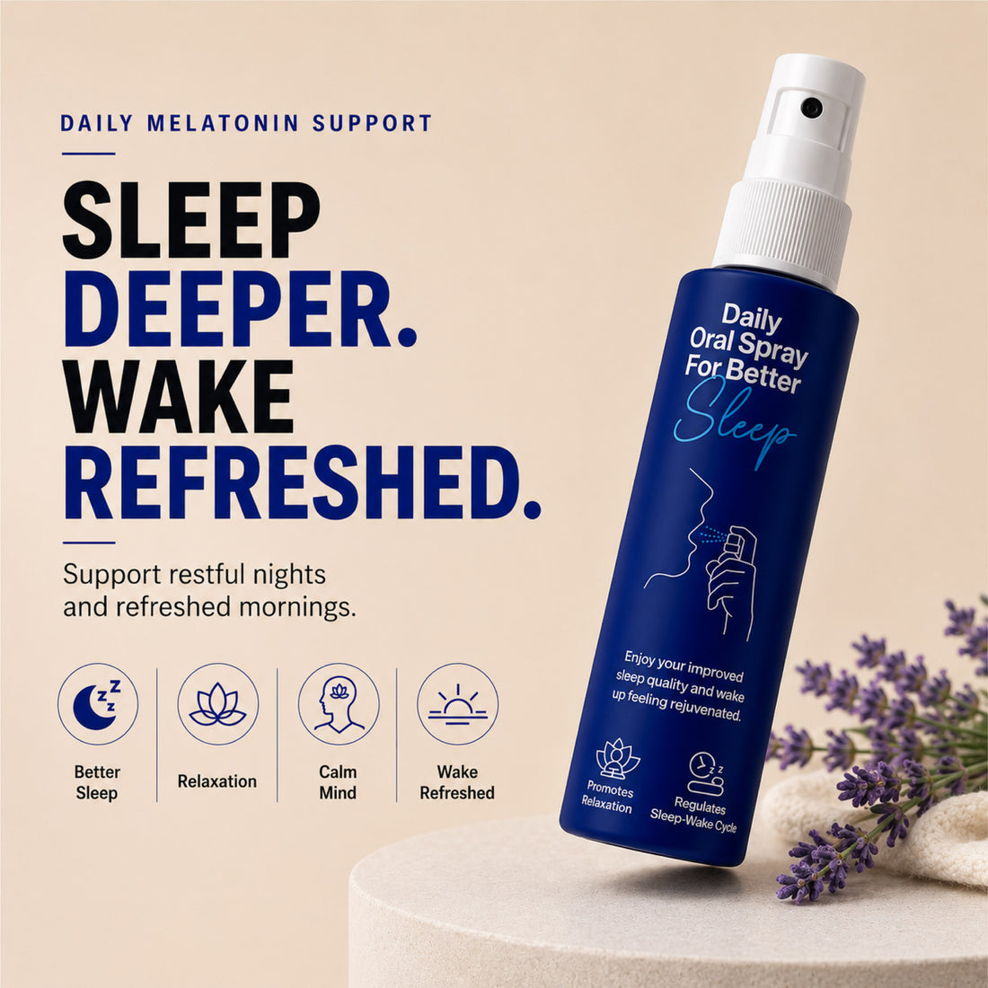 Melatonin for Sound Sleep | 30ml - 2 Months | Brain Support | Natural Sleep Aid | Liposomal Technology