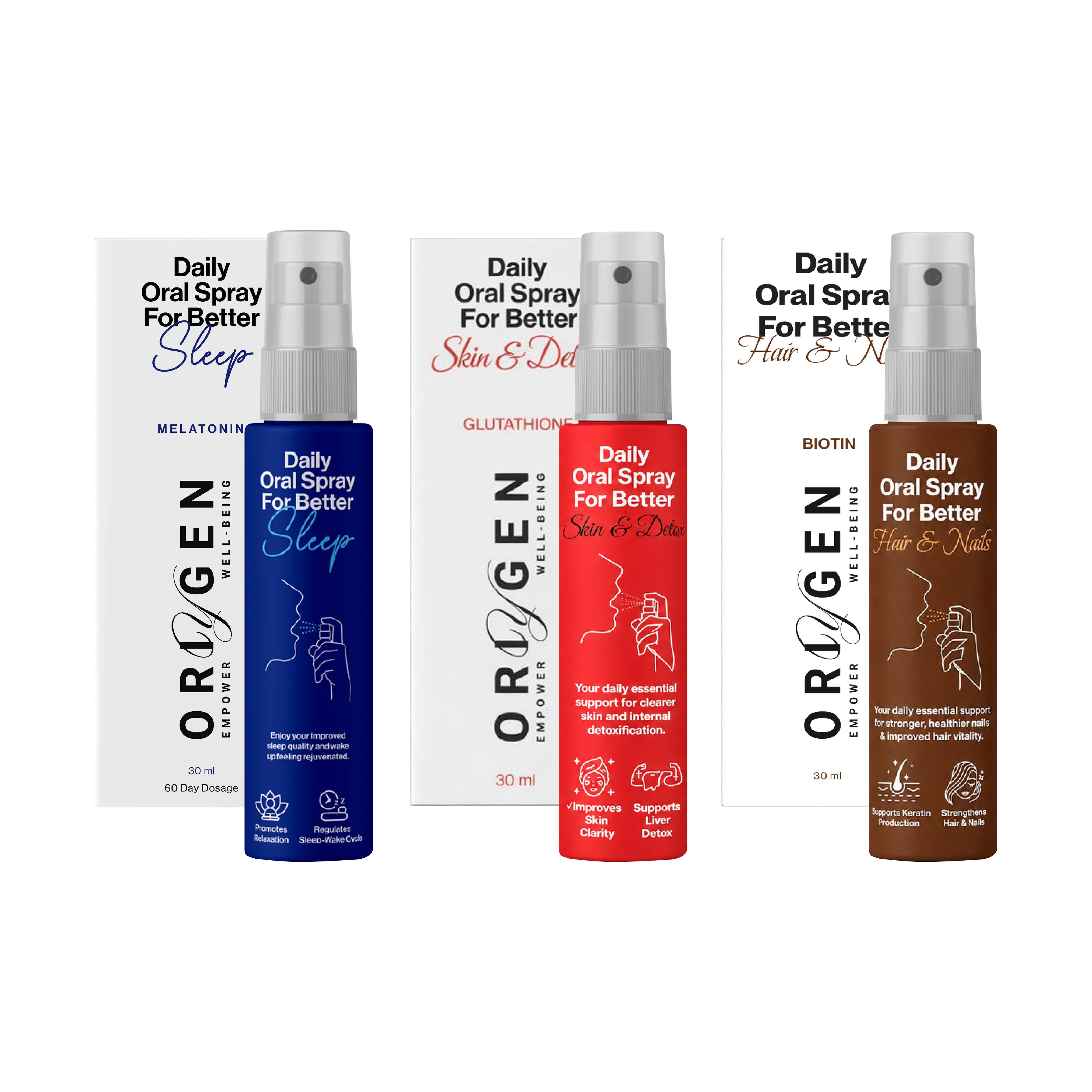 Beauty Health Combo | Melatonin + Glutathione + Biotin
