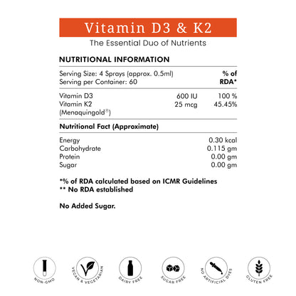 Vitamin D3 &amp; K2 Superior Absorption | 30ml - 2 Months | New Liposomal Technology | Bone Health and more