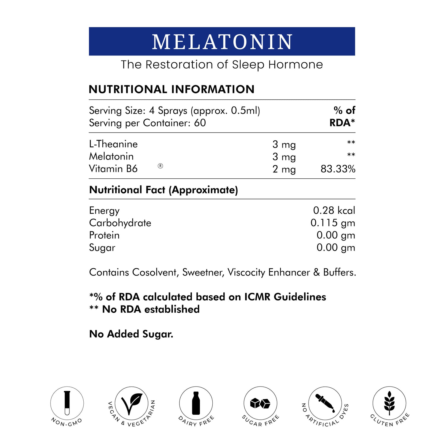 Melatonin for Sound Sleep | 30ml - 2 Months | Brain Support | Natural Sleep Aid | Liposomal Technology