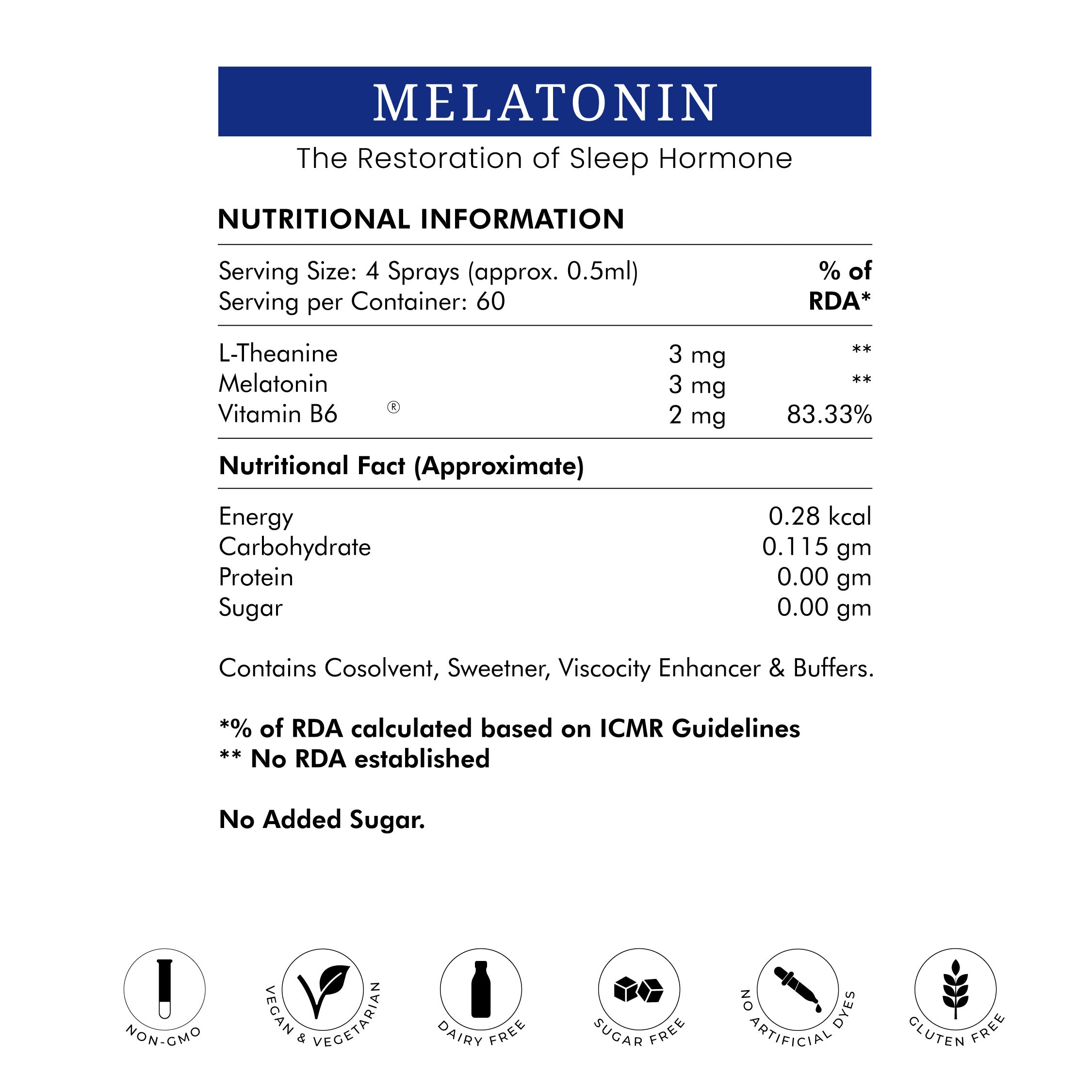 Melatonin for Sound Sleep | 30ml - 2 Months | Brain Support | Natural Sleep Aid | Liposomal Technology