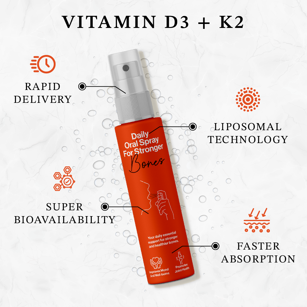 Vitamin D3 &amp; K2 Superior Absorption | 30ml - 2 Months | New Liposomal Technology | Bone Health and more