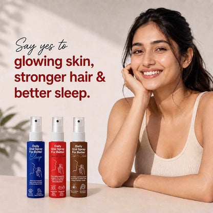 Beauty &amp; Wellness Combo | Glutathione + Melatonin + Biotin | Sleep Better, Glow Brighter, Feel Better | 30ml - 2 Months | Daily Beauty Nutrition