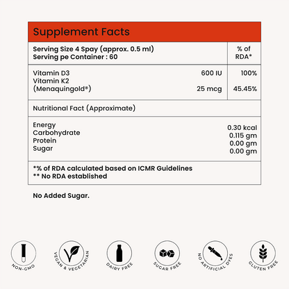 Vitamin D3 &amp; K2 Superior Absorption | 30ml - 2 Months | New Liposomal Technology | Bone Health and more
