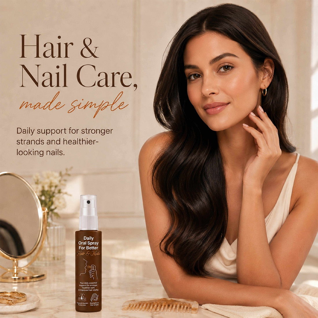 Biotin for Stronger Hair | 30ml - 2 Months | Supports Keratin Production | Hair &amp; Nail Health Formula | Liposomal Technology