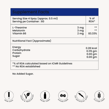 Melatonin for Sound Sleep | 30ml - 2 Months | Brain Support | Natural Sleep Aid | Liposomal Technology